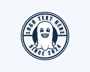 Happy Ghost Halloween Logo