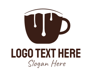 Caffeine - Chocolate Milk Mug logo design