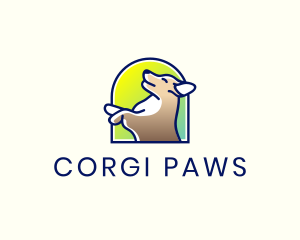 Corgi - Gradient Playful Dog logo design