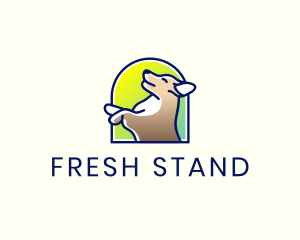 Stand - Gradient Playful Dog logo design