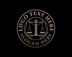 Court House - Justice Law Scale logo design