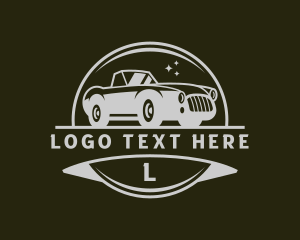 Cabriolet - Vintage Car Mechanic logo design