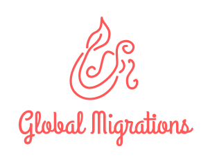 Pink Mermaid Scribble logo design