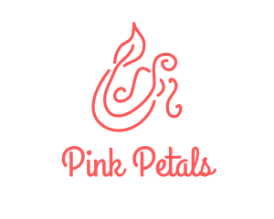 Pink - Pink Mermaid Scribble logo design