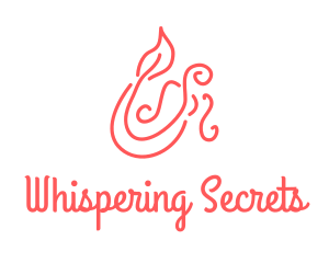 Pink Mermaid Scribble logo design