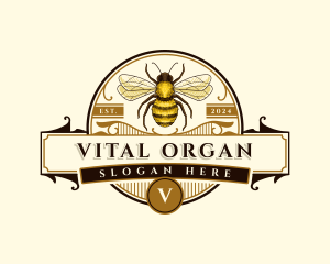 Apiculture honey Bee logo design