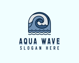 Ocean Tide Waves logo design