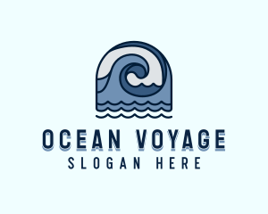 Ocean Tide Waves logo design