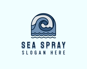 Ocean Tide Waves logo design