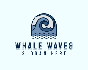 Ocean Tide Waves logo design