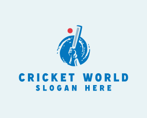 Cricket - Cricket Sport Bat logo design