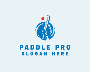 Paddle - Cricket Sport Bat logo design