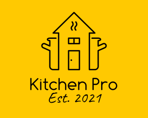 Minimalist Home Cook logo design