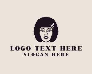 Female - Female Curly Hair Stylist logo design