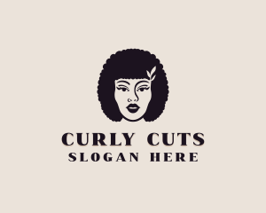 Curly - Female Curly Hair Stylist logo design