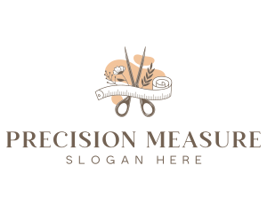 Sewing Scissors Tape Measure logo design