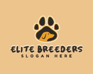 Dog Paw Grooming logo design