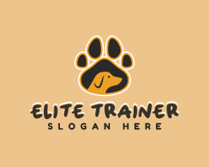 Dog Paw Grooming logo design