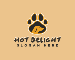 Dog Paw Grooming logo design