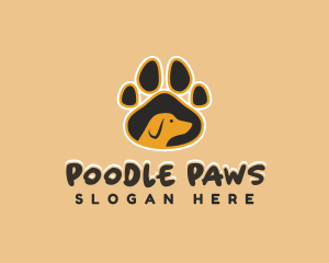 Dog Paw Grooming logo design