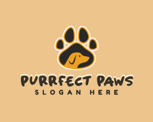 Dog Paw Grooming logo design