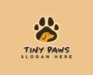 Dog Paw Grooming logo design