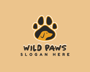 Dog Paw Grooming logo design