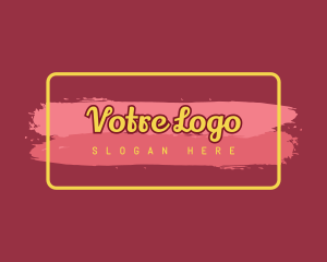 Watercolor - Golden Cosmetics Business logo design
