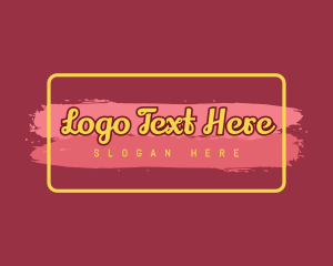 Pretty - Golden Cosmetics Business logo design