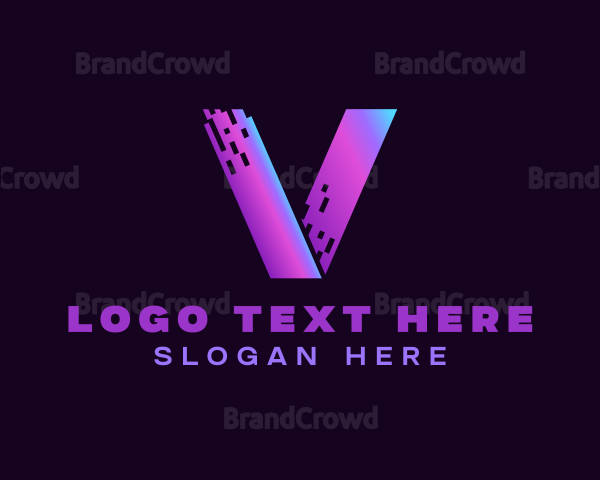 Digital MarketingLetter V Logo