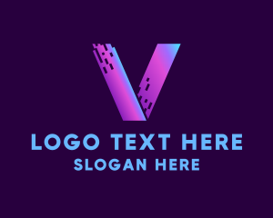 Cyber - Letter V Digital Marketing Agency logo design