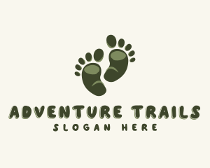 Human Barefoot Footprints  logo design