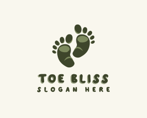 Human Barefoot Footprints  logo design