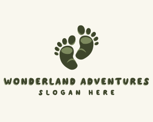 Human Barefoot Footprints  logo design