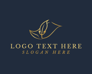 Firm - Writing Quill Pen logo design