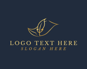 Document - Writing Quill Pen logo design