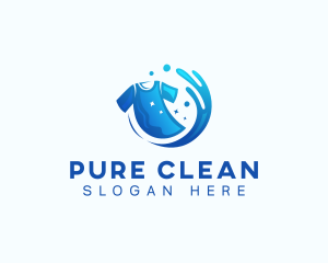 Tshirt Washing Laundry logo design