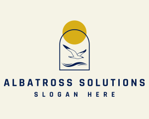 Albatross - Tropical Beach Albatross logo design