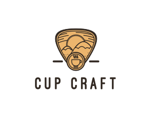 Mountain Coffee Cup logo design