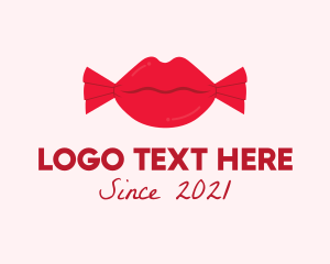 Lipstick - Candy Lips Cosmetics logo design