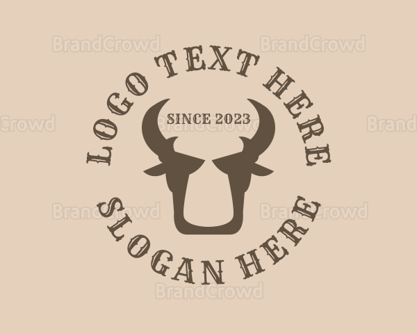 Retro Buffalo Horns Logo