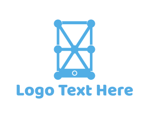 Connection - Phone Circuit Connectivity logo design