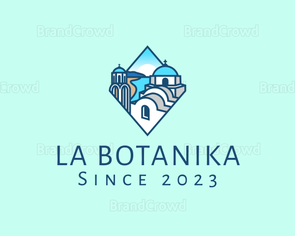 Santorini Greek Island Logo