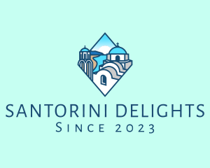 Santorini - Santorini Greek Island logo design