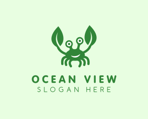 Natural Leaf Crab logo design