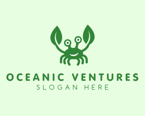 Natural Leaf Crab logo design