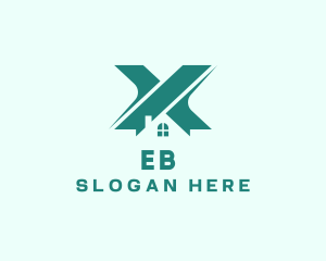 Letter X - Home Realty Letter X logo design