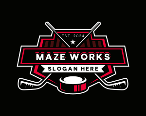 Hockey Sports Athlete logo design