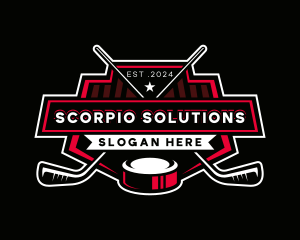 Hockey Sports Athlete logo design