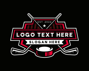 Emblem - Hockey Sports Athlete logo design